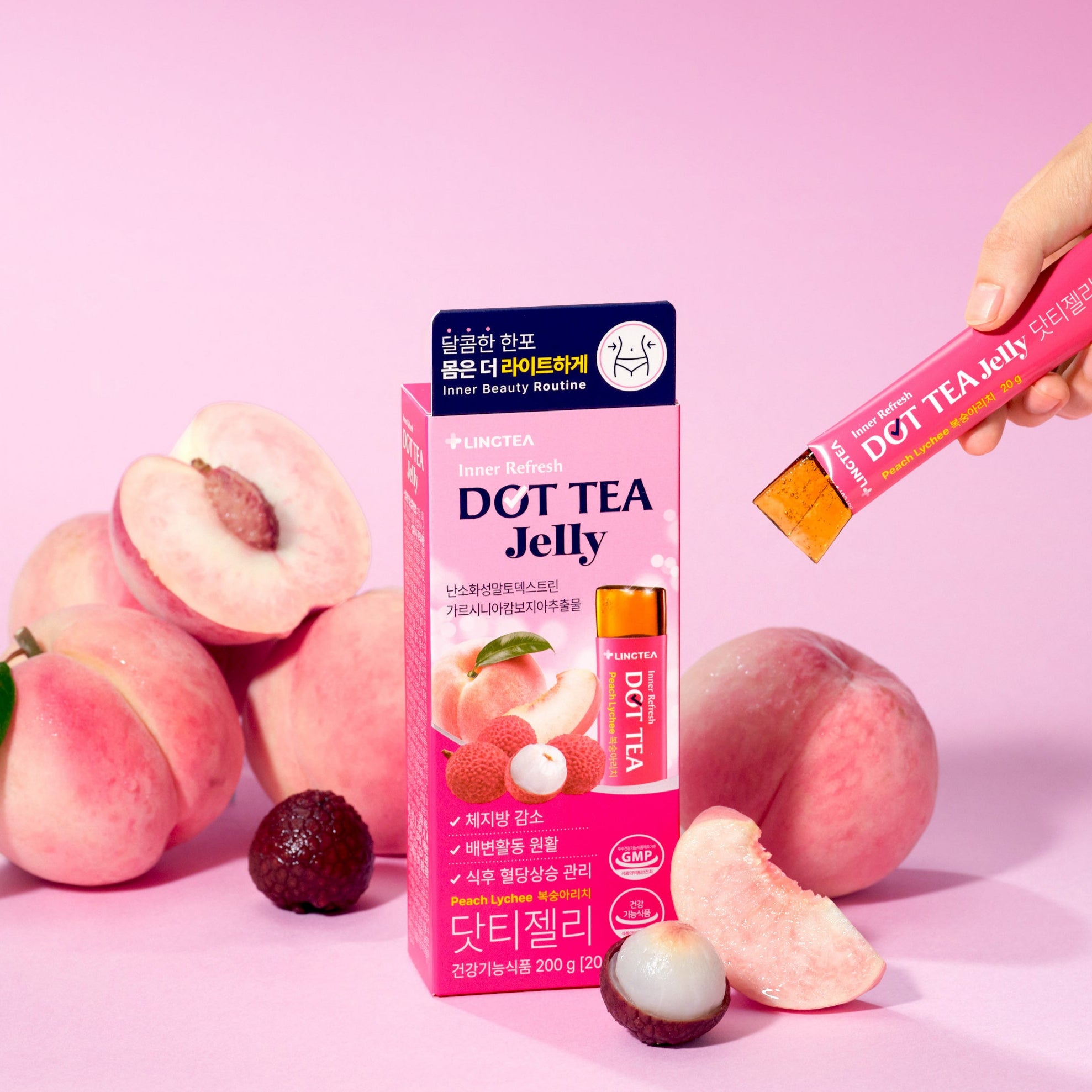 DOT TEA JELLY ドットティーゼリー ピーチ&ライチ味 ガルシニア配合