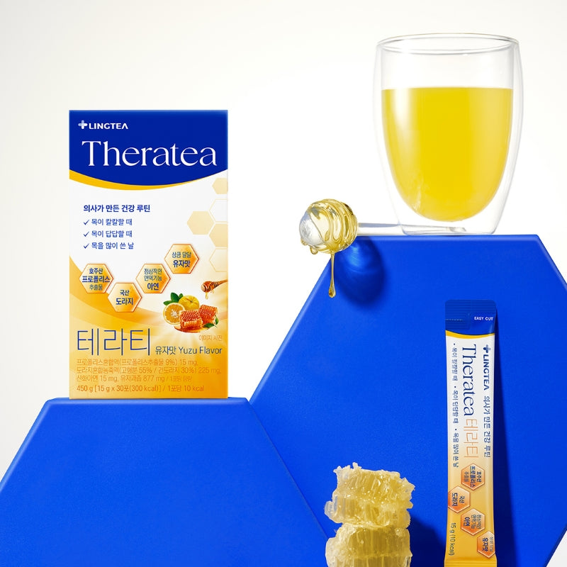 Theratea テラティー ゆず味 のどケア イガイガする時 使いすぎたのどに プロポリス・はちみつ配合
